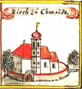 Kirch zu Comeise - Koci, widok oglny